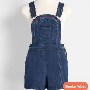 NWT Modcloth Bouncing Over the Rainbow Shortalls Size 6